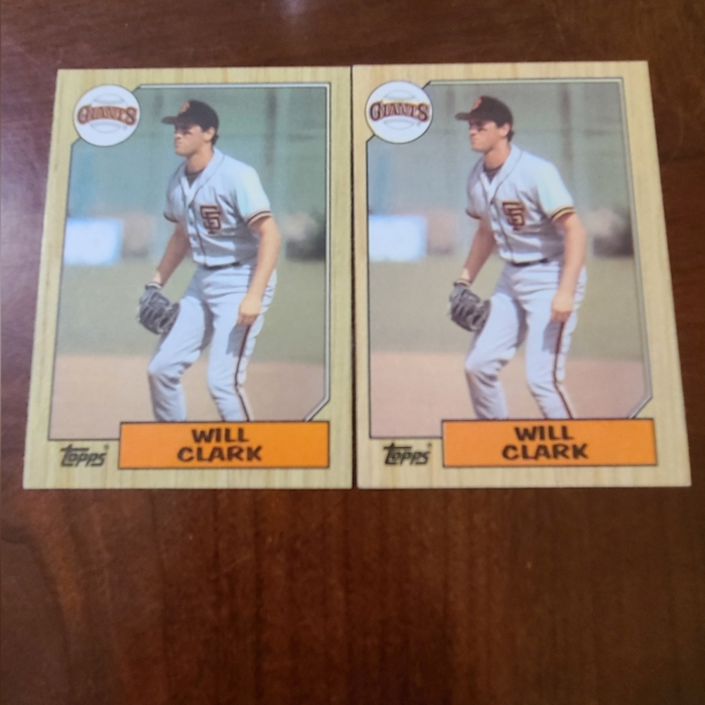 Will Clark 1987 topps error card excellent condition